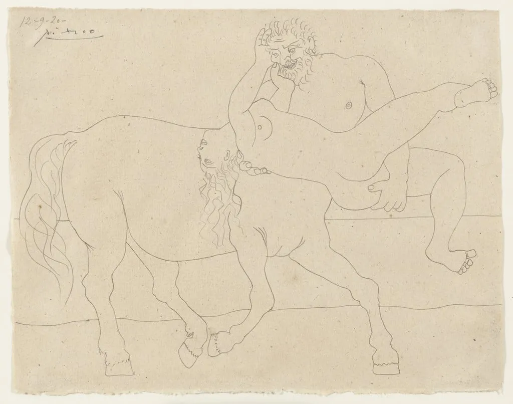 Untitled, by Pablo Picasso, graphite, 9