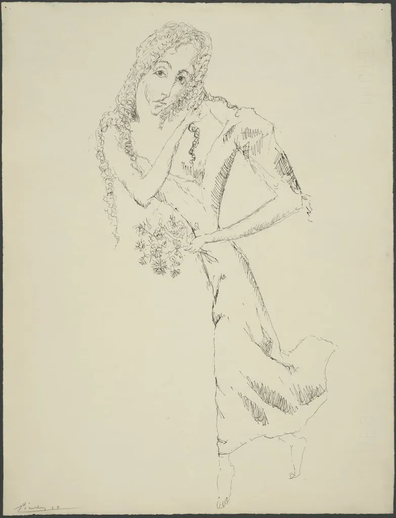 Untitled, by Pablo Picasso, ink, 1906