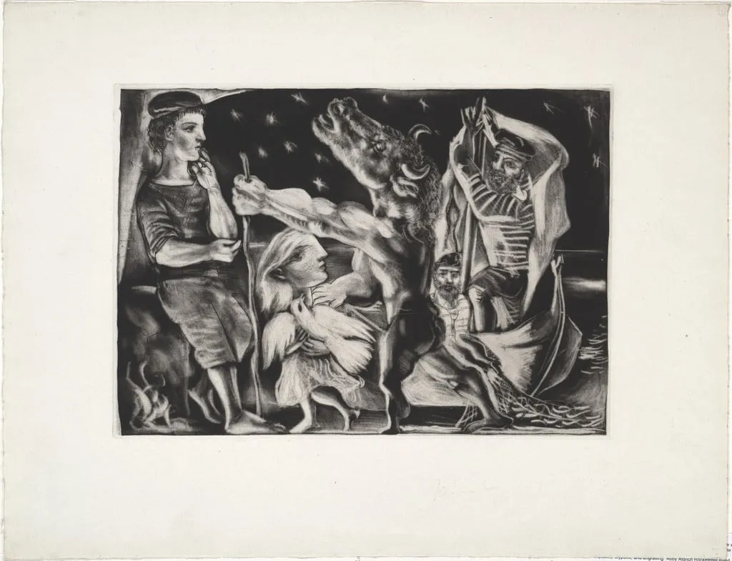 Untitled, by Pablo Picasso, ink, 1934