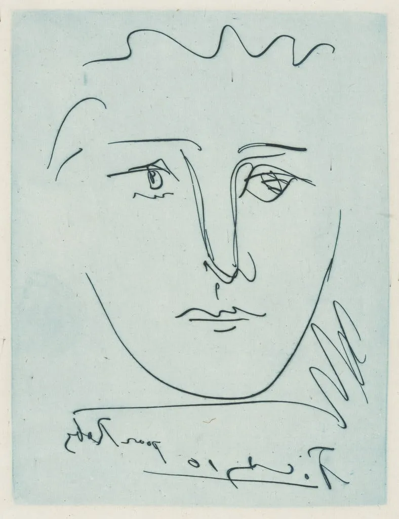 Untitled, by Pablo Picasso, ink, 1950