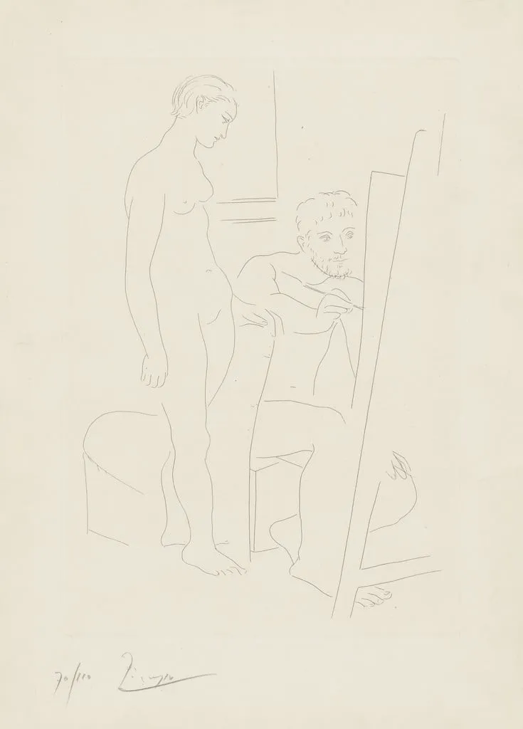 Untitled, by Pablo Picasso, ink, 1927