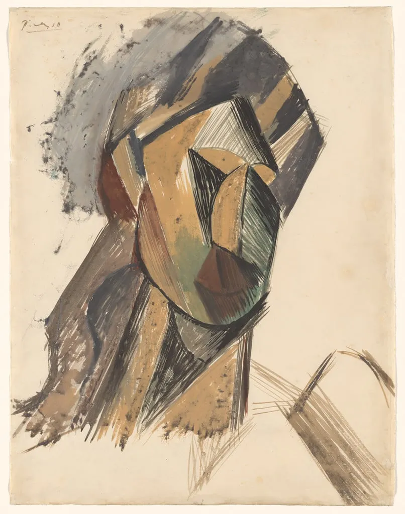 Untitled, by Pablo Picasso, gouache, 1909