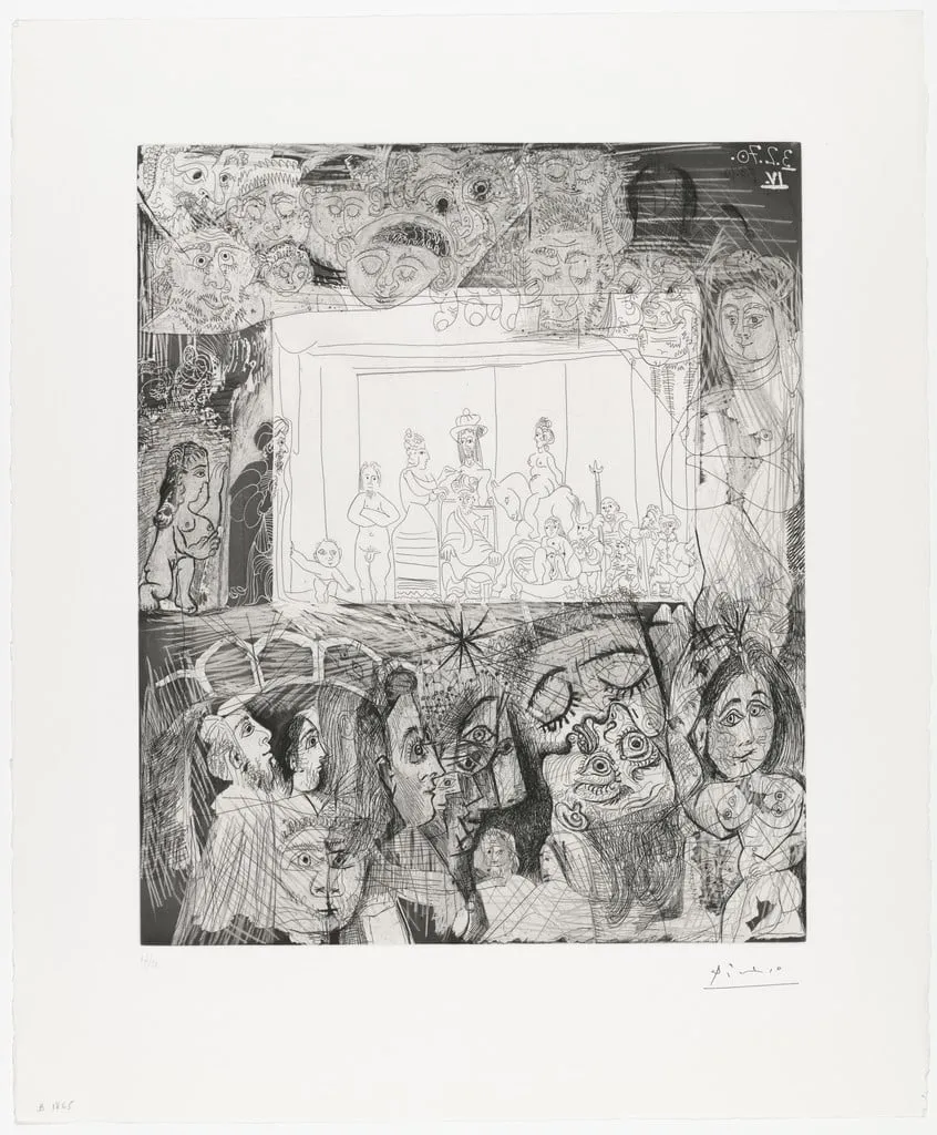 Untitled, by Pablo Picasso, ink, 1970