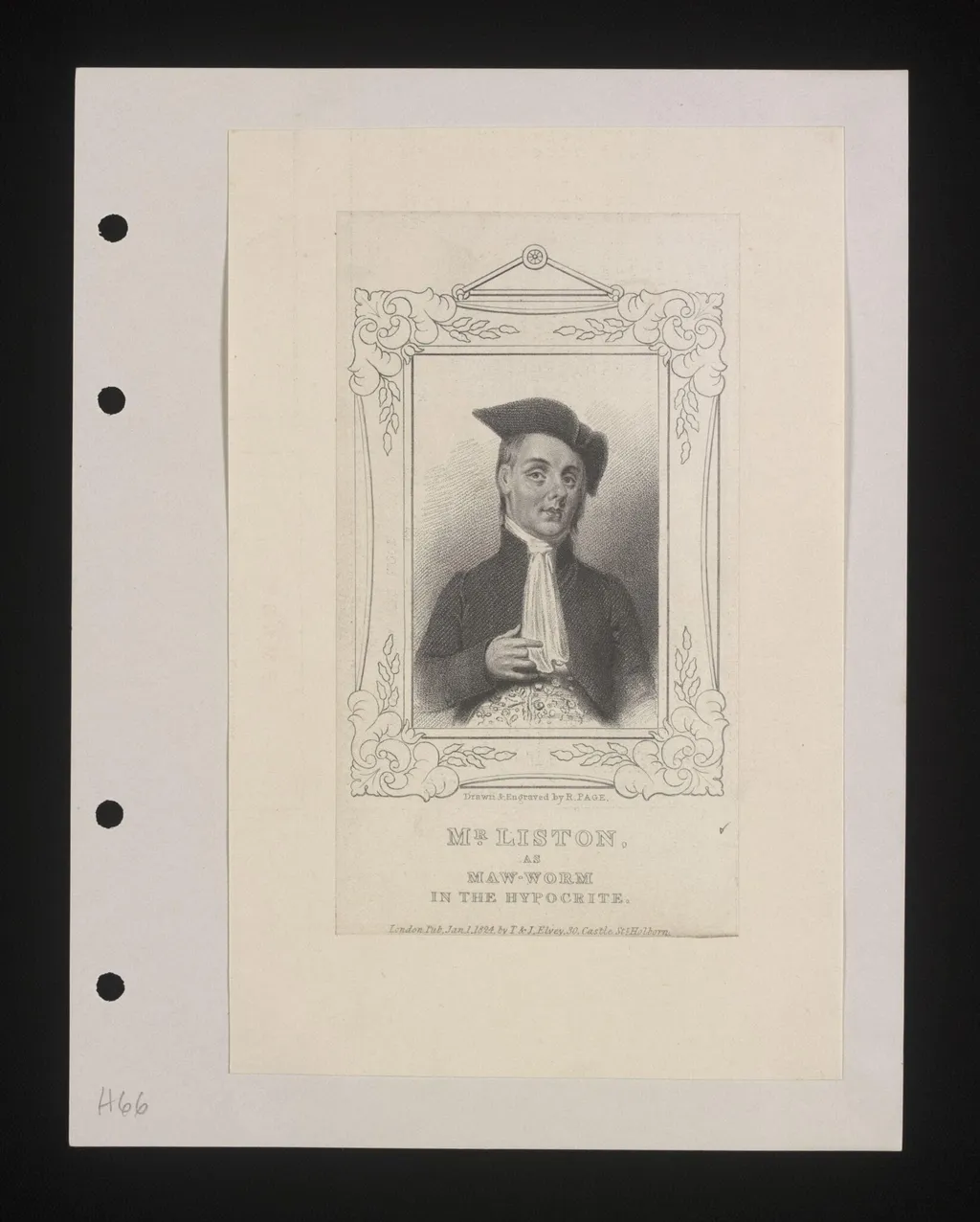 Mr Liston as Maw-Worm in The Hypocrite, by Page, 1