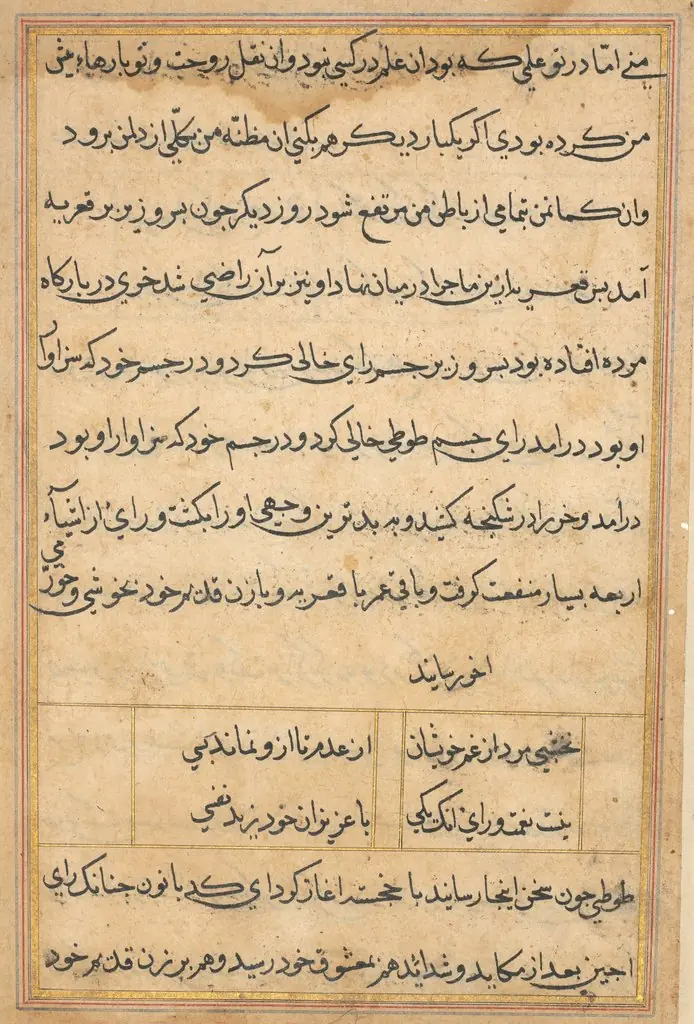 Page from Tales of a Parrot (Tuti-nama): text page