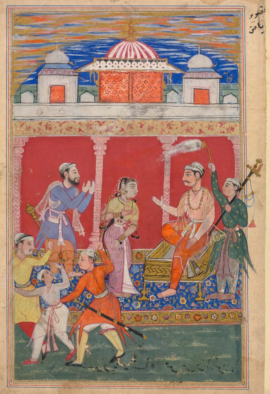 Page from Tales of a Parrot (Tuti-nama): text page, unspecified, 1560