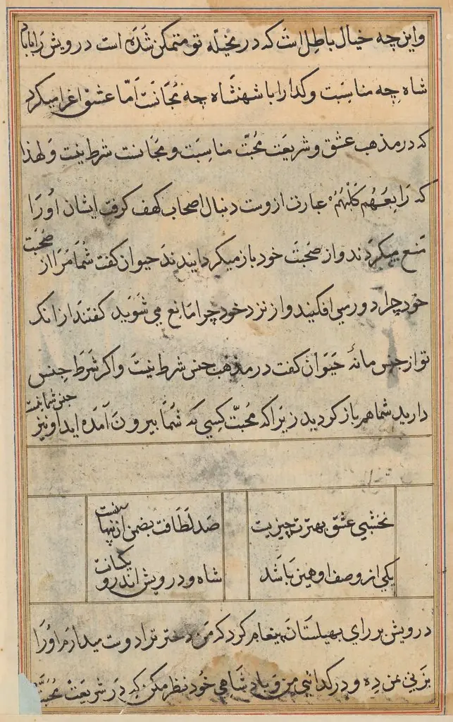 Page from Tales of a Parrot (Tuti-nama): text page