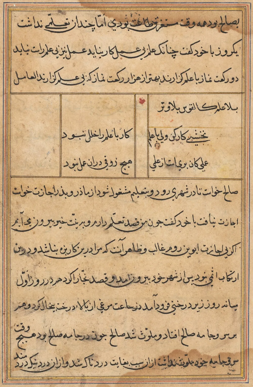 Page from Tales of a Parrot (Tuti-nama): text page, unspecified, 1560