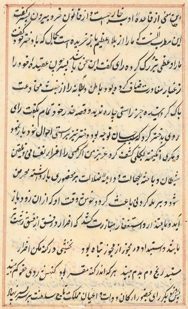 Page from Tales of a Parrot (Tuti-nama): text page