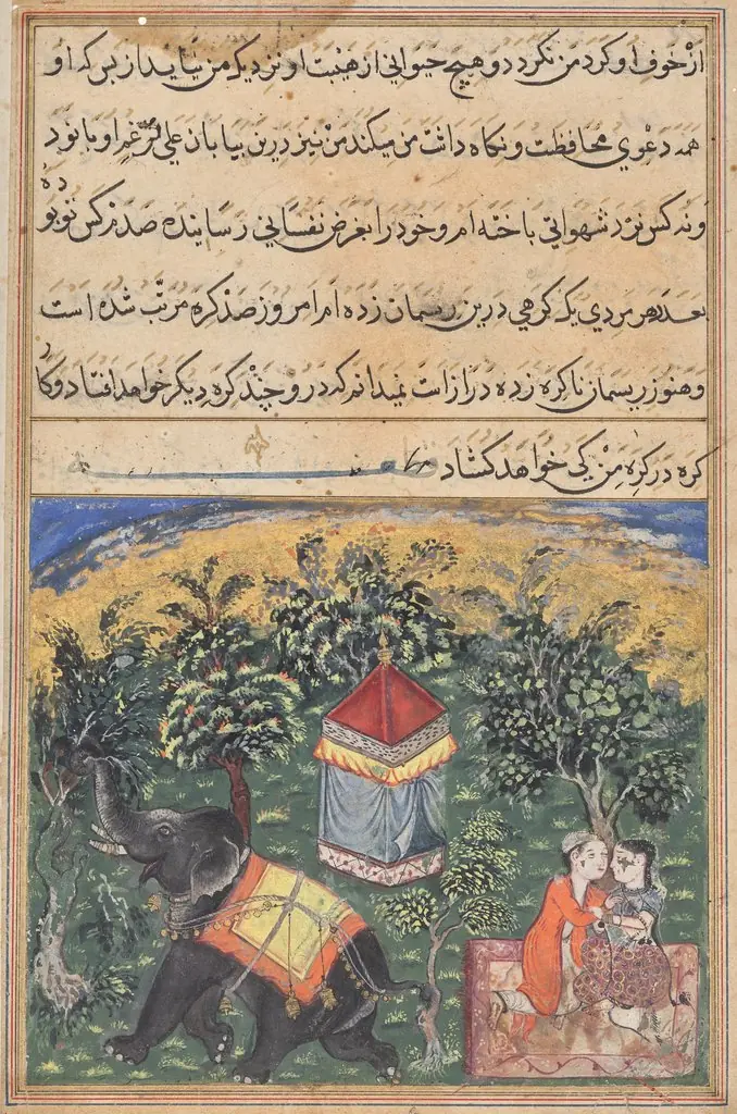 Page from Tales of a Parrot (Tuti-nama): text page