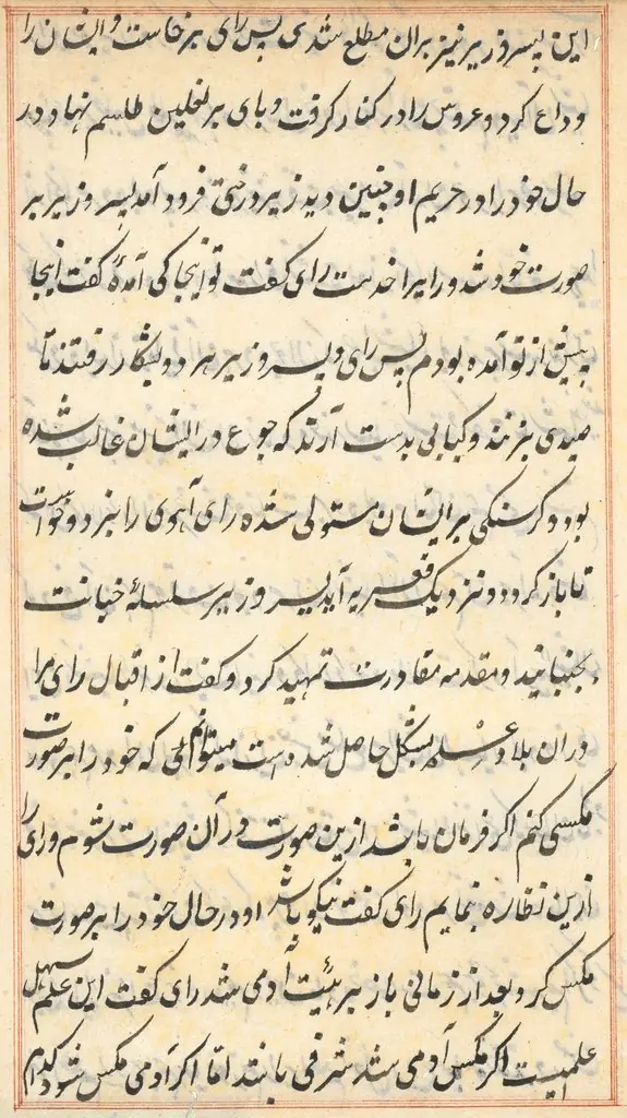 Page from Tales of a Parrot (Tuti-nama): text page