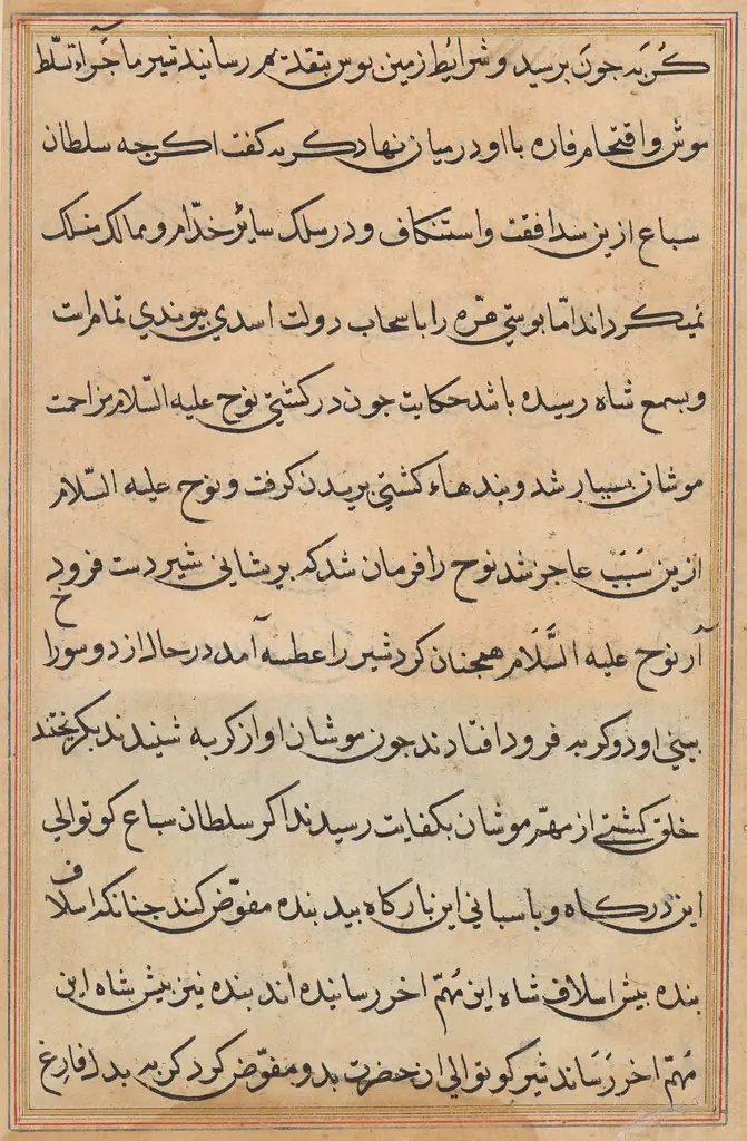 Page from Tales of a Parrot (Tuti-nama): text page