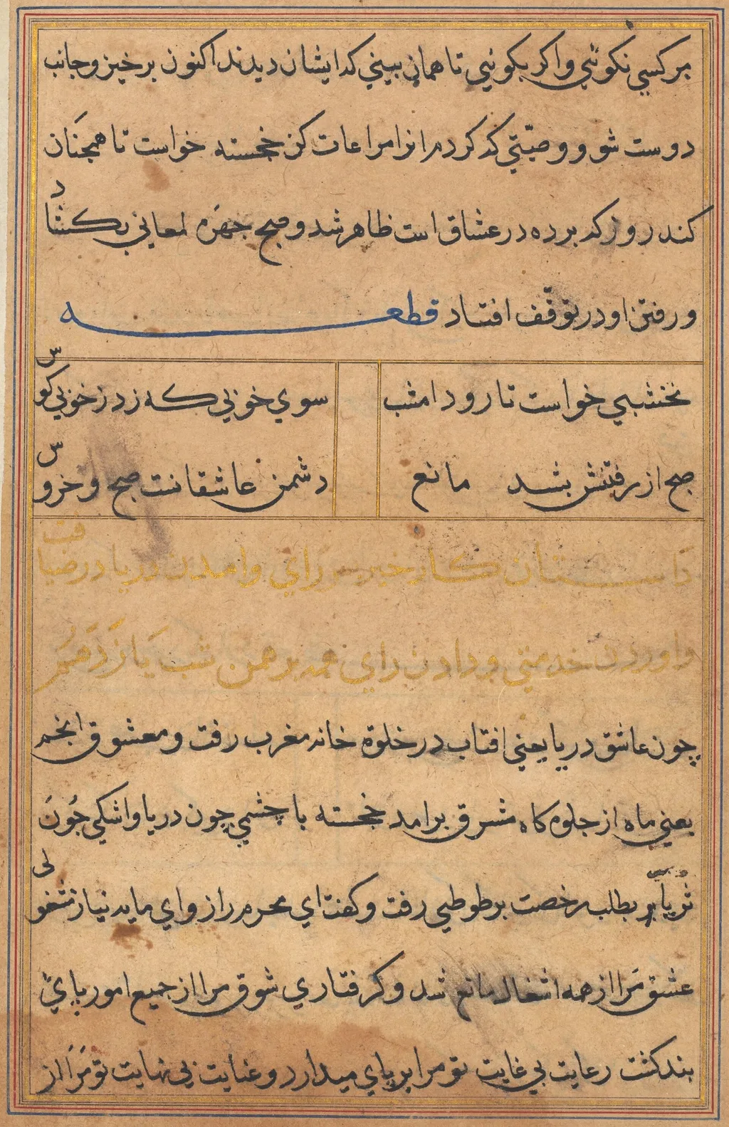 Page from Tales of a Parrot (Tuti-nama): text page, unspecified, 1560