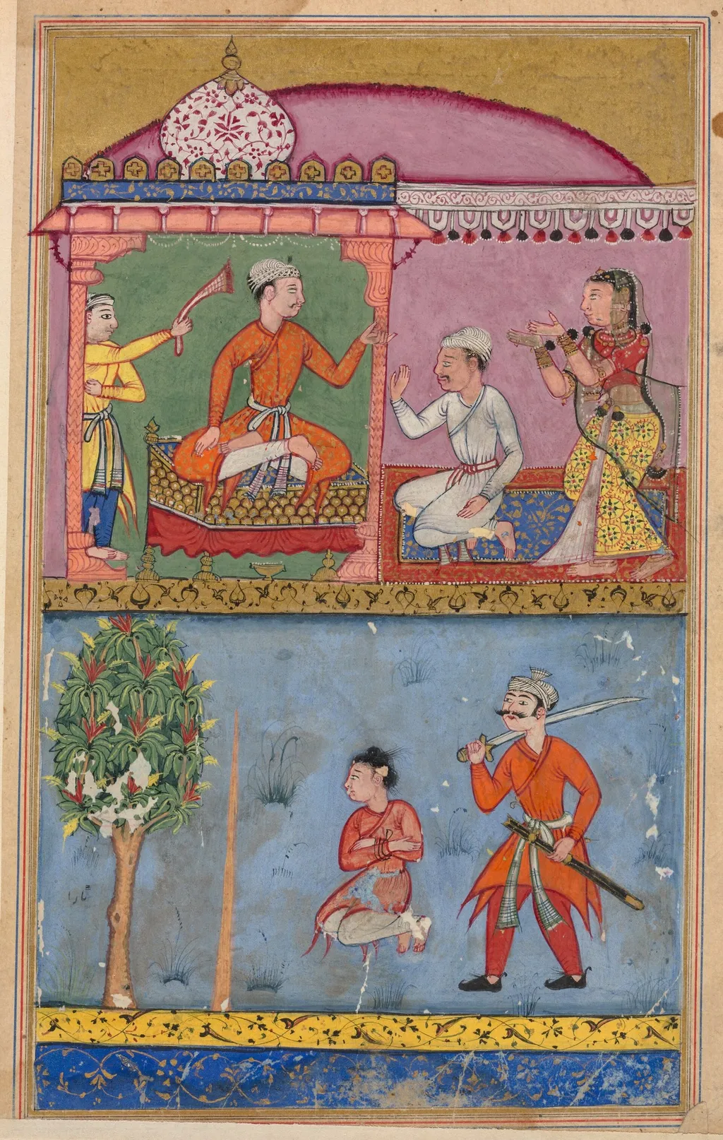 Page from Tales of a Parrot (Tuti-nama): text page, unspecified, 1560