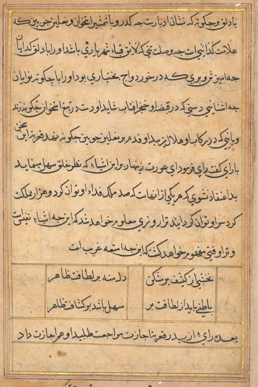 Page from Tales of a Parrot (Tuti-nama): text page, unspecified, 1560