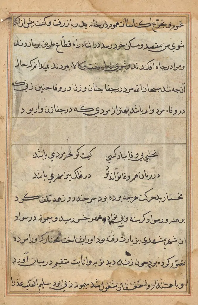 Page from Tales of a Parrot (Tuti-nama): text page