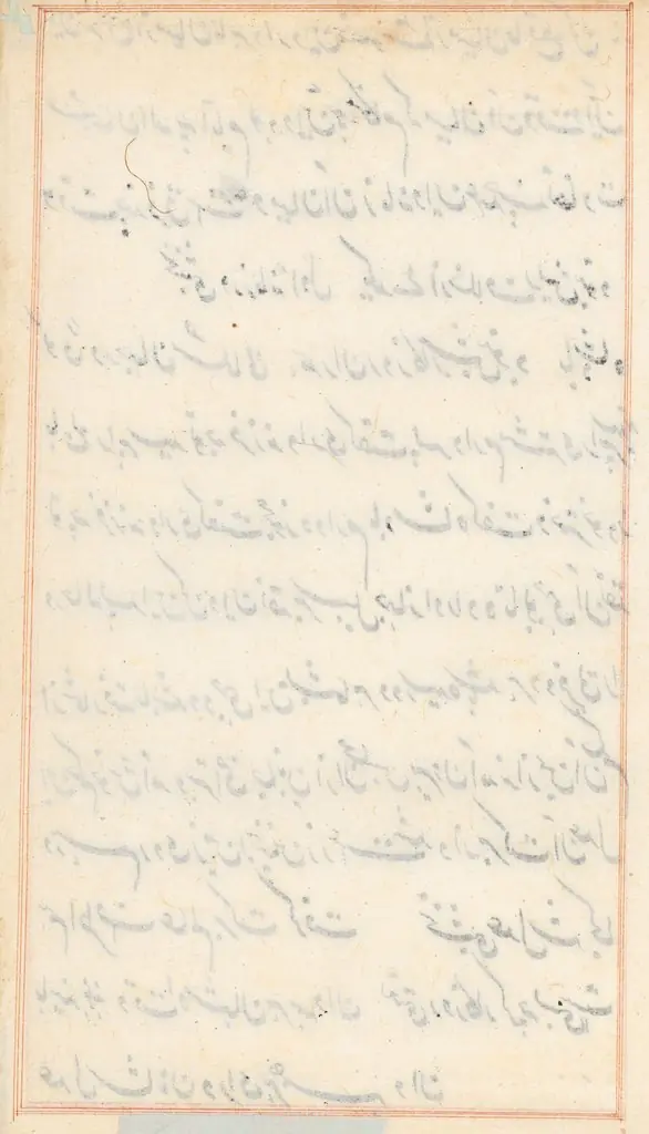 Page from Tales of a Parrot (Tuti-nama): text page (blank)