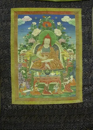 Painted Banner (Thangka) from a Set of Seven Honoring Gayadhara, a Sakya Pandit from India