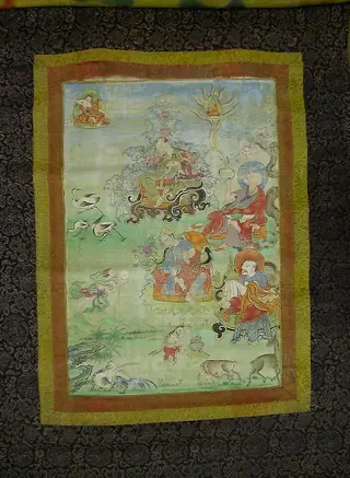 Painted Banner (Thangka) from a Set of Seven Honoring Gayadhara, a Sakya Pandit from India