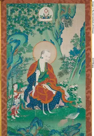 Painted Banner (Thangka) of Vajriputra, One of the Sixteen Great...