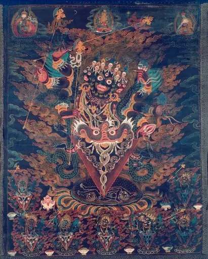 Painted Banner (Thangka) with Guru Dragpur, a Wrathful Form of Padmasambhava