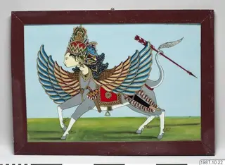 painting, glass painting, working bouraq, 1850