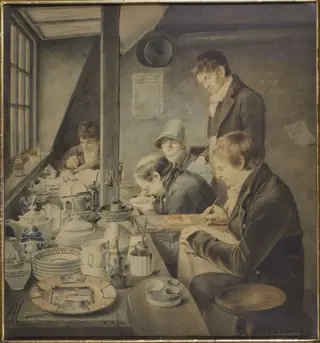 Painting Room of Mr Baxter, No 1 Goldsmith Street, Gough Square, London