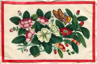 Painting Seven from Illustrated Book of Flowers and Butterflies