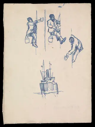 'Painting the mast', 1941