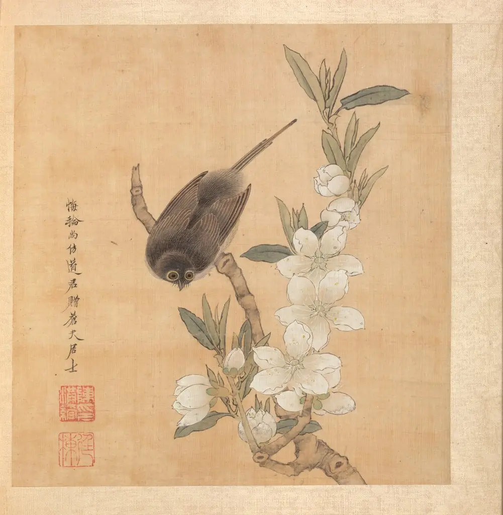Paintings after Ancient Masters: A Bird and Peach-Blossom Branch