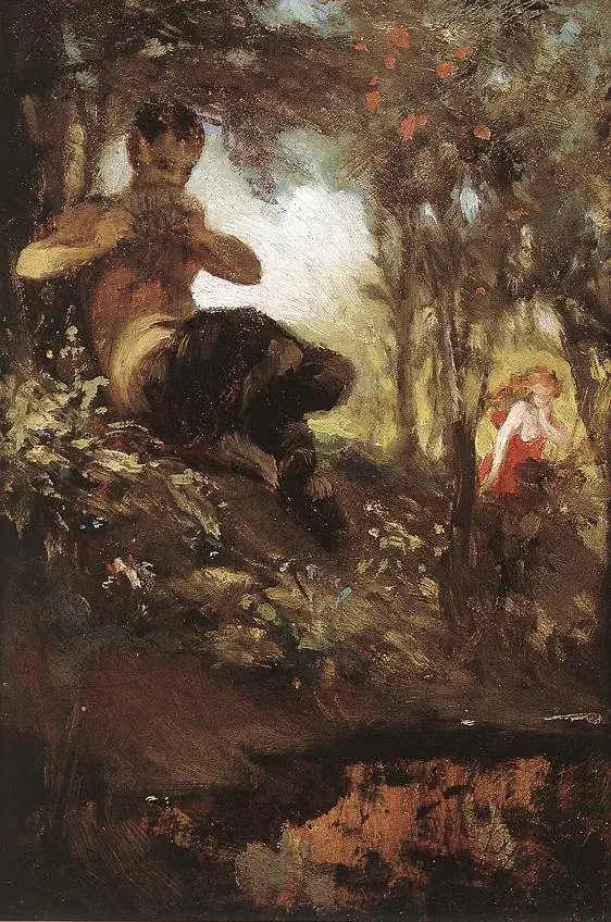 Faun/on the other side Lovers/, by Pál Szinyei Merse