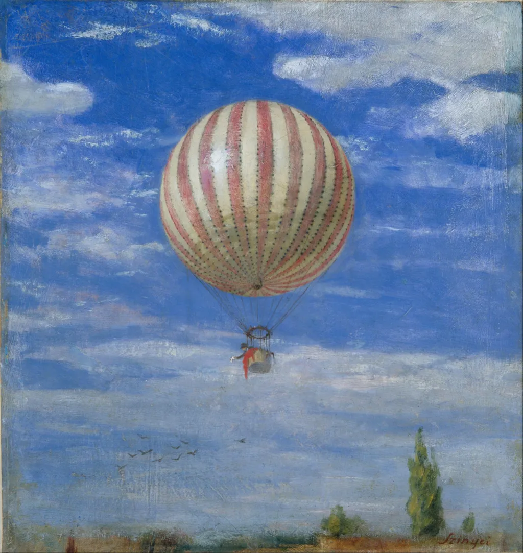 The Balloon, by Pál Szinyei Merse, oil, 1890