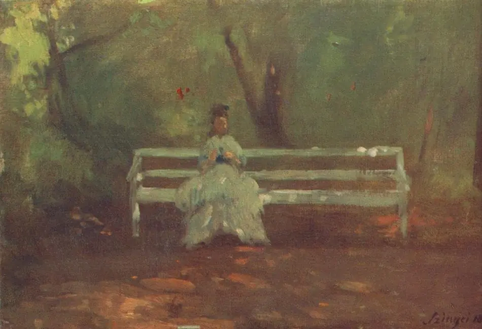 Woman on a Garden Seat, by Pál Szinyei Merse