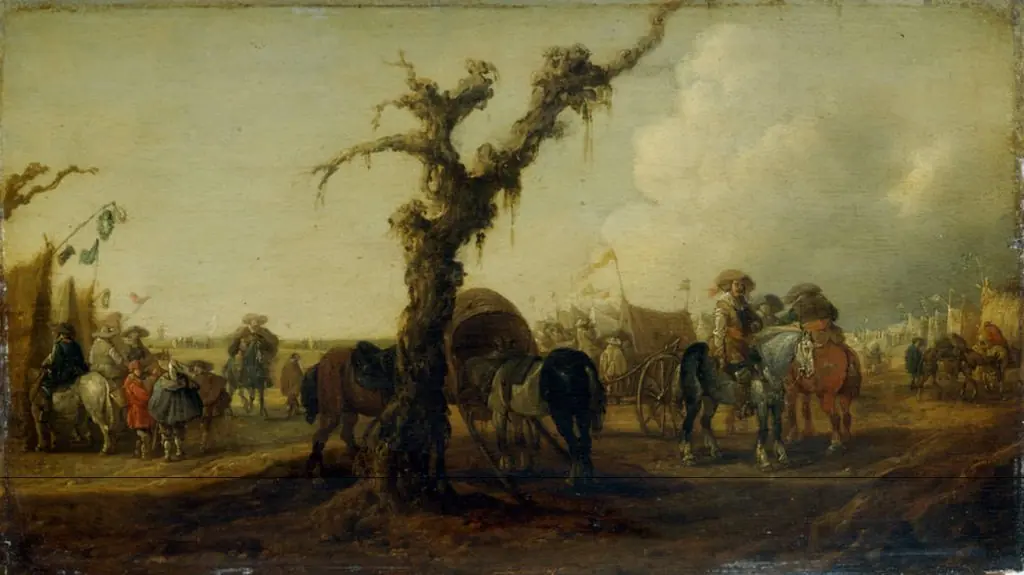 Military camp, by Palamedes Palamedesz