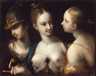 Pallas Athena, Venus and Juno, by Hans von Aachen