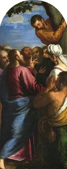 Christ calling Zacchaeus, by Palma il Giovane, oil, 1575