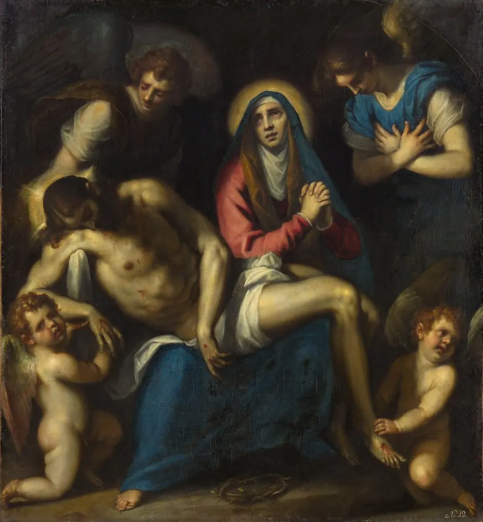 Pietà with Angels, by Palma il Giovane