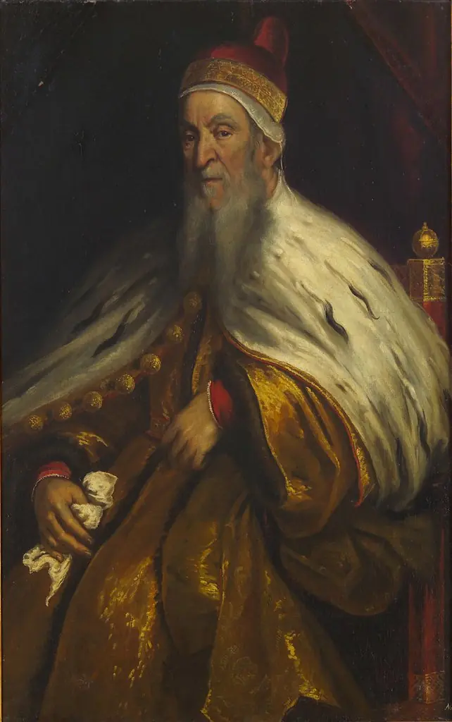 Portrait of Niccolo da Ponte (1491-1585), Doge of Venice, by Palma il Giovane