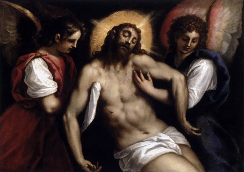 The Dead Christ with Two Angels, by Palma il Giovane