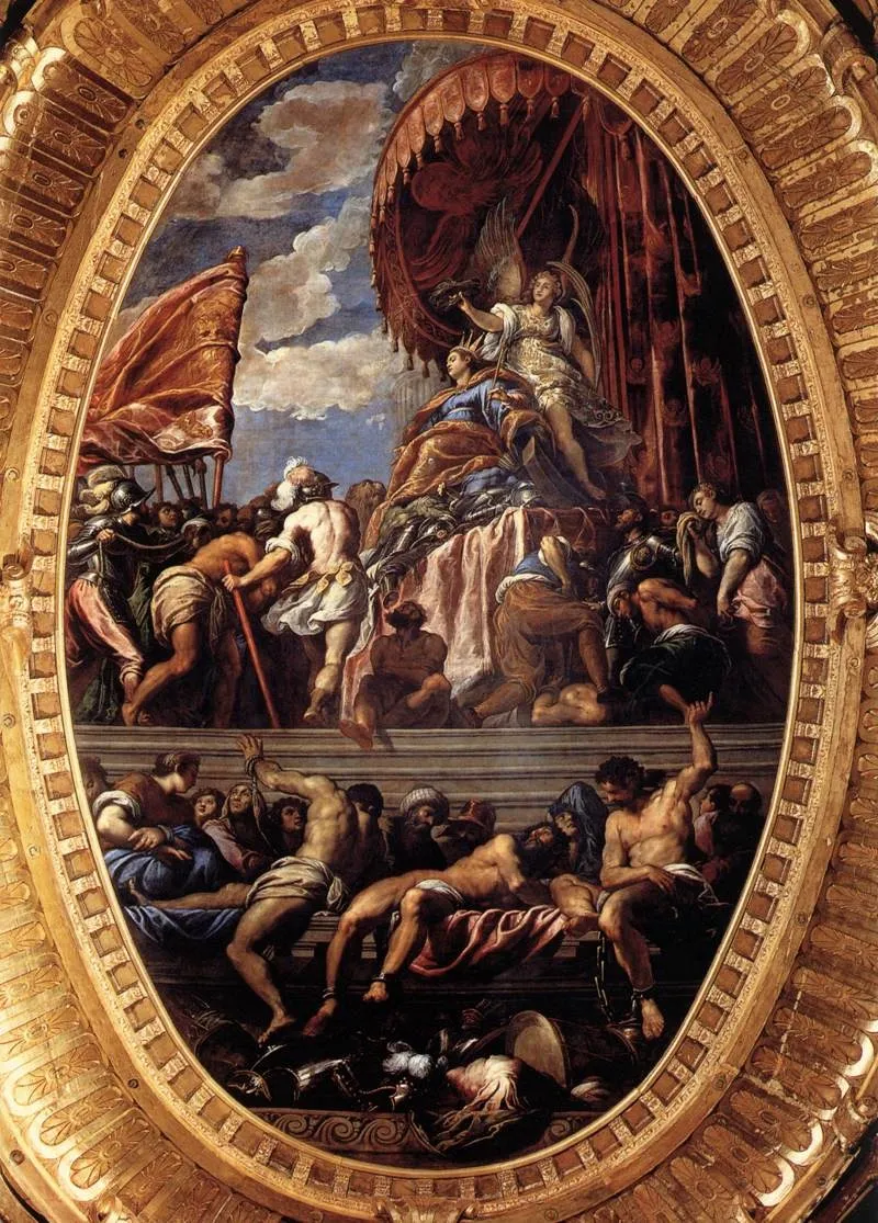 Venice Crowned by Victory, by Palma il Giovane, oil, 1592