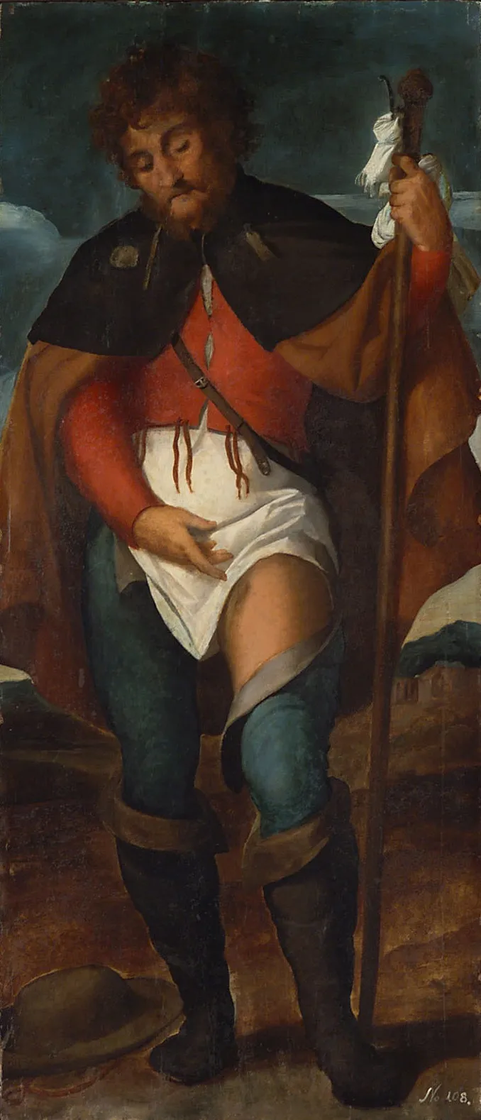 Saint Roch, by Palma Vecchio, oil, 1527