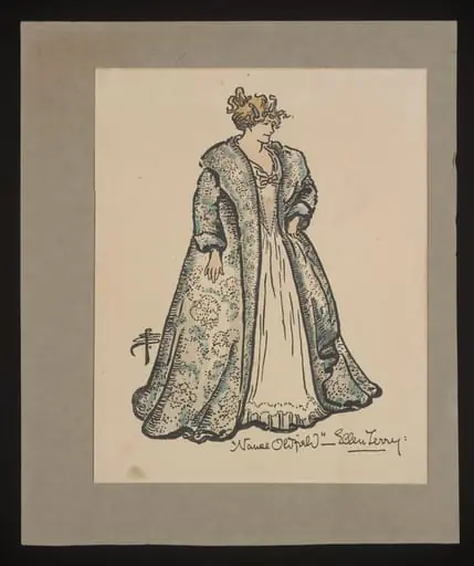 Print of Ellen Terry as Nance Oldfield, by Pamela Colman Smith