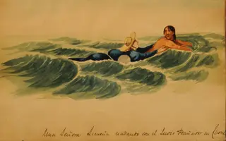 A Lima lady swimming with the Indian swimsuit in Chosil