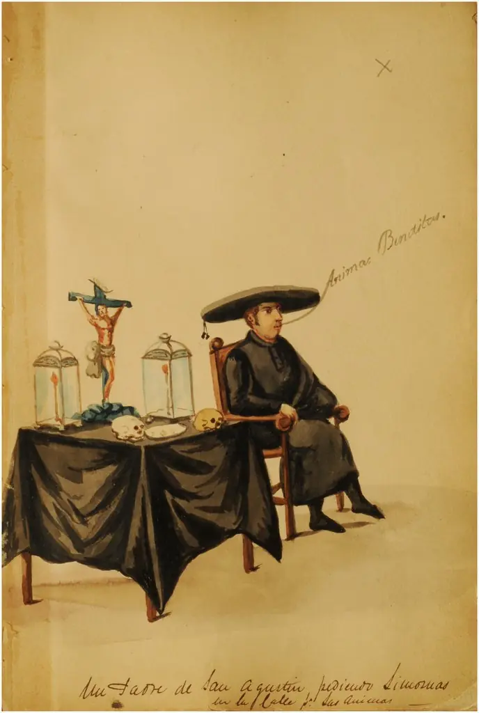 Un padre de San Agustín, by Pancho Fierro