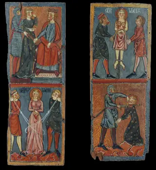 Panels with scenes of the Martyrdom of Saint Lucy