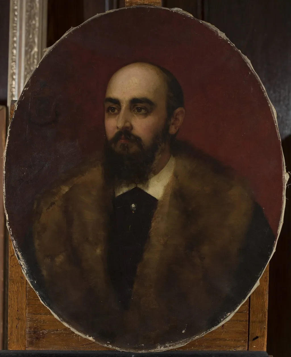 Portrait of a man /Ludwik Krasiński?/, by Pantaleon Szyndler, oil, 1885