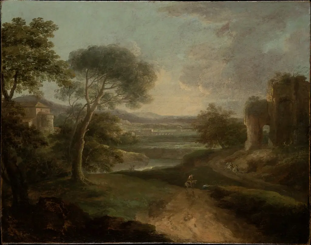 Landscape near Rome, by Paolo Anesi