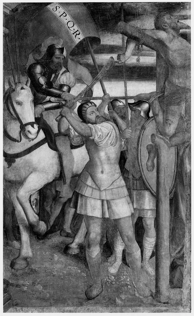 Crucifixion of a Thief, by Paolo da Caylina il Giovane