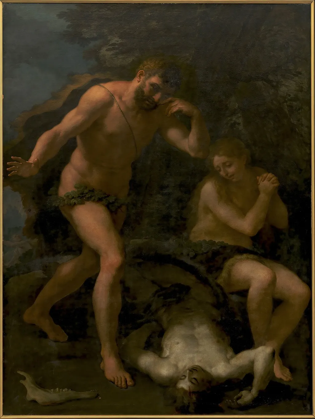 Adam and Eve Lamenting over the Body of Abel, by Paolo de Matteis, oil, 1688