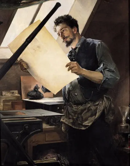 Felicien Rops in his Studio, by Paolo de Matteis